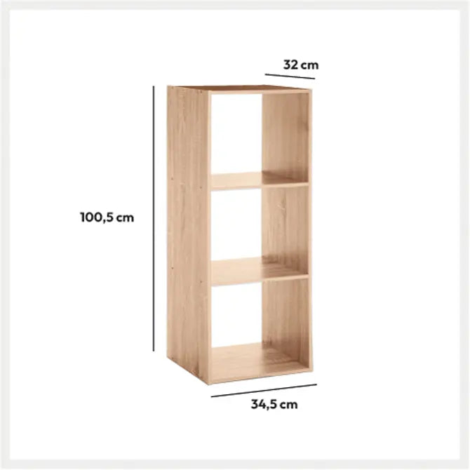 Рафт 5five Mix'n Modul, 3 отделения, MDF, 35x32x101 cm