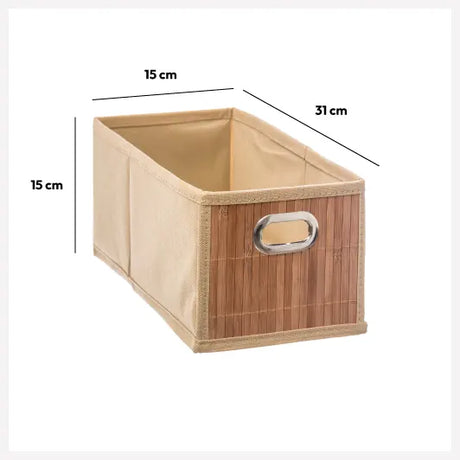 Coș de depozitare 5five, Bambus, 15x31 cm