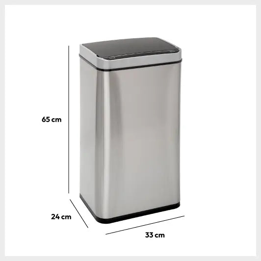 Coș de gunoi automat 5five Sensor, dreptunghiular, oțel inoxidabil, 40 l
