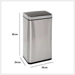 Coș de gunoi automat 5five Sensor, dreptunghiular, oțel inoxidabil, 40 l