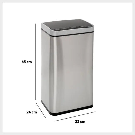 Coș de gunoi automat 5five Sensor, dreptunghiular, oțel inoxidabil, 40 l