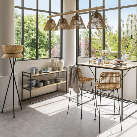Atmosfera scaun de bar Kabu, Rattan