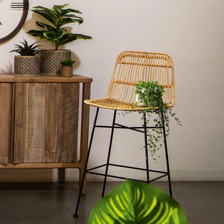 Atmosfera scaun de bar Kabu, Rattan
