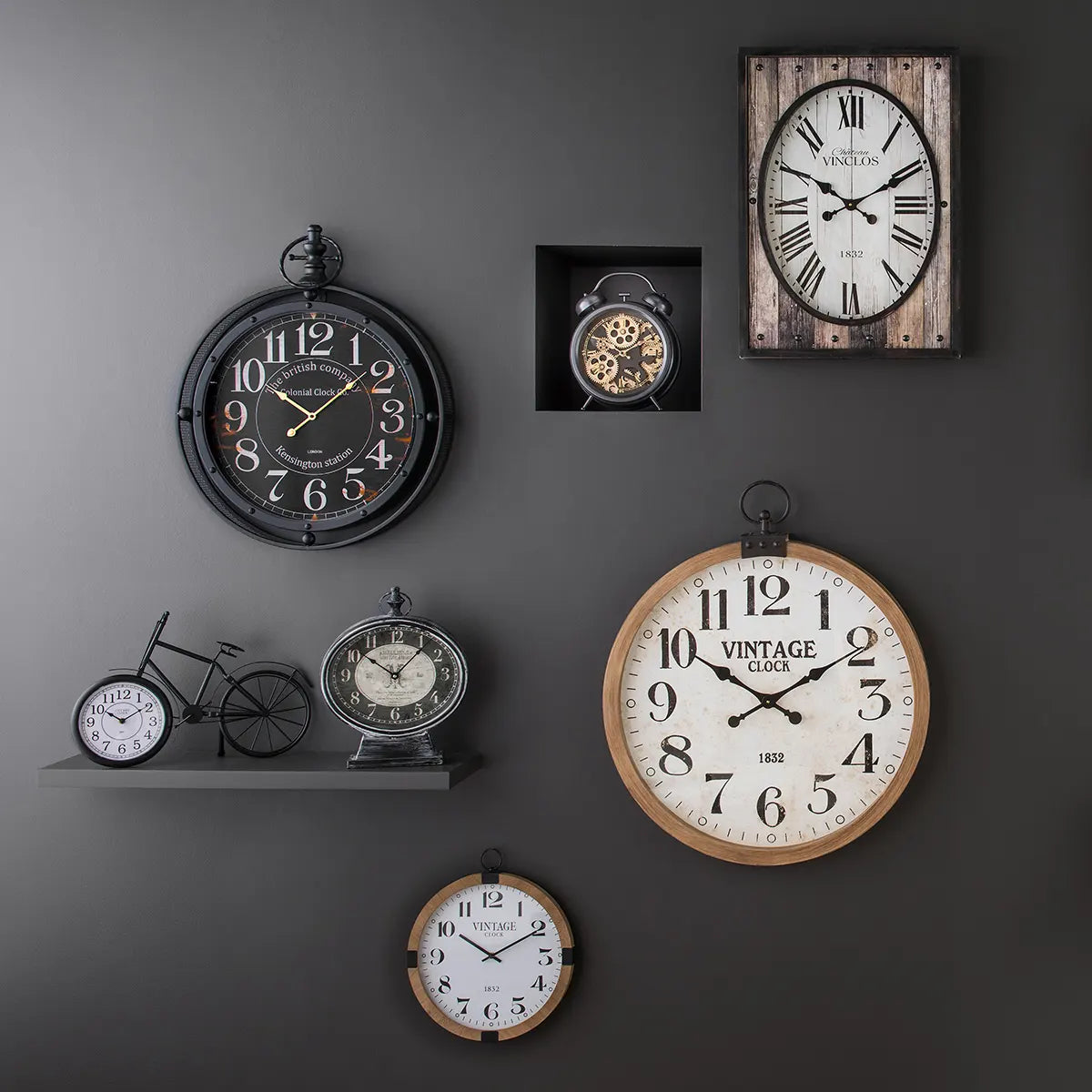 Ceas de perete Atmosphera Thomas, stil Pocket, Ø38 cm, MDF