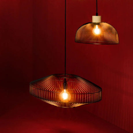 Lampă suspendată Atmosphera Sam, 30 cm, Metal, Lemn
