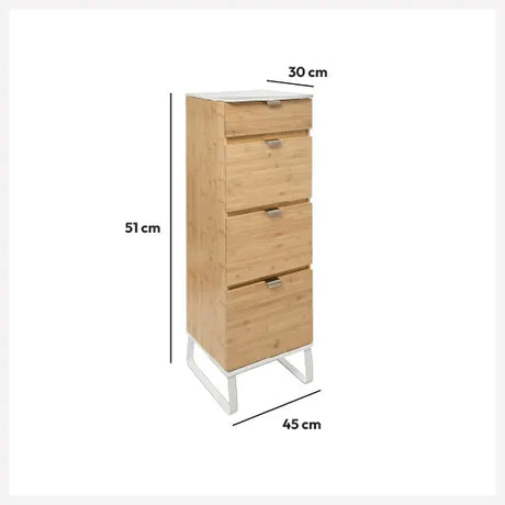 Dulap cu sertare 5five Levia, bambus