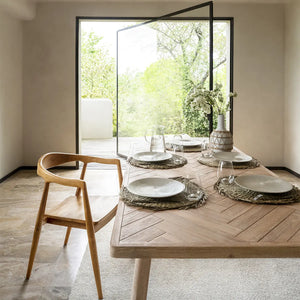 Masă extensibilă Aeris, 180-220x90 cm, lemn de salcâm