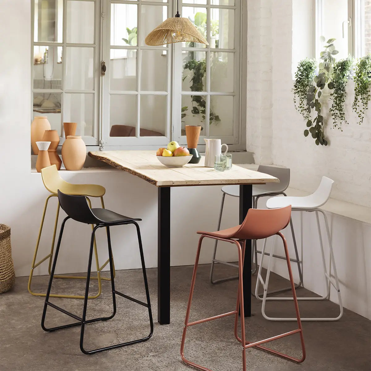 Scaun de bar Atmosphere Otac, aspect piele