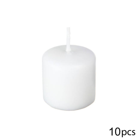 Комплект свещи без аромат atmosphera Many, 10 Votive свещи, Диаметър 3.8 см, Бели