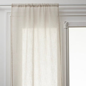 Set of 2 Fred sheer curtains 60 x 120 cm linen-coloured