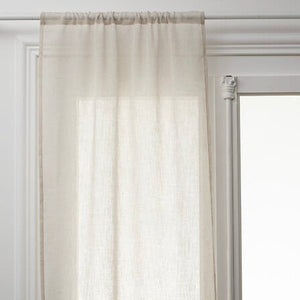 Set of 2 Fred sheer curtains 60 x 120 cm linen-coloured