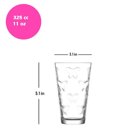 Set de pahare cocktail LAV Kelebek, 325 ml, 6 buc.