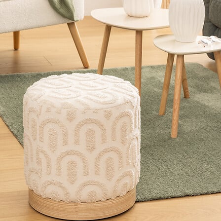 Pouf atmosferă Copas, Bej, Ø38 cm