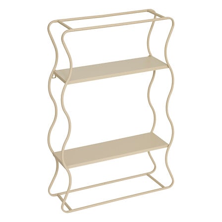 Raft de perete Atmosphera Judy, Metal, Bej, 40x12x58 cm