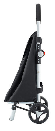 Сгъваема пазарска количка 5five Modern Color, Алуминий, 51L, Черна