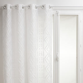 Sama jacquard sheer curtains 140 x 240 cm white