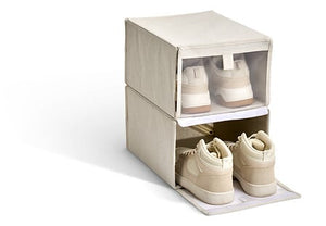 Комплект 2 кутии за обувки 5five Dressy+, Бежов, 24.5x33x17 cm