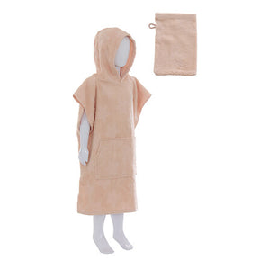 Детско пончо с ръкавица за баня atmosphera, Колекция MER, 70 cm, Розово