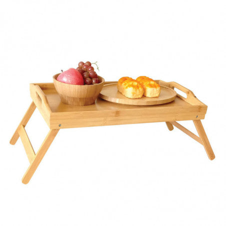 Noptieră din bambus KingHoff 1502, 50x30x7 cm, pliabilă