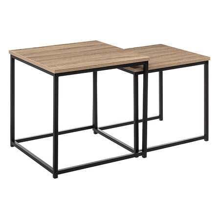 Комплект от 2 маси 5five Aliaj, MDF, Черен