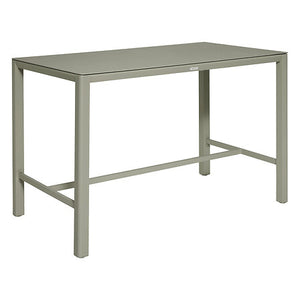 Fixed bar table Skyla 4 seats glass laurel