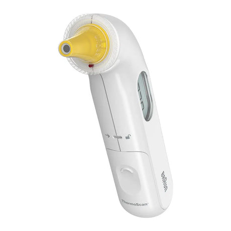Термометър за уши Braun ThermoScan 3, Индикатор за повишена температура, Измерва за секунда, Бял