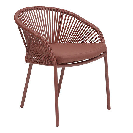 Oryon dining chair aluminum mahogany