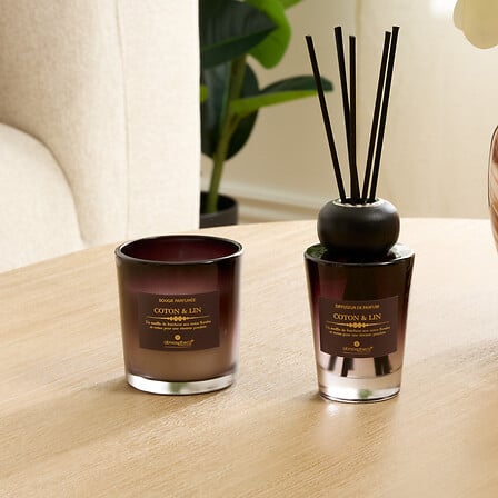 Alma scented set cotton and linen glass