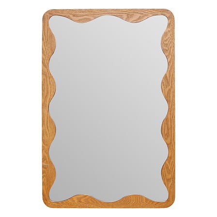 Вълнообразно огледало atmosphera Tinny, MDF, 91 x 61 cm, Кафяво
