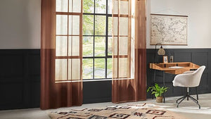 Moly sheer curtains 135 x 240 cm terracotta