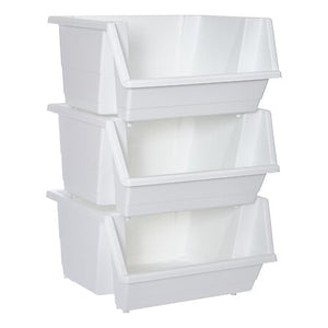 Кула за съхранение 5five Essentiels, 3 кошници, PP, Бяла, 66 cm