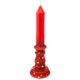 Коледна колонна свещ atmosphera, Парафин, 20 cm, Червена с брокат