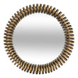 Огледало atmosphera Barrel, Кръгло, Златен метал, Ø61 cm