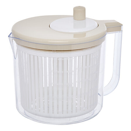 Центрофуга за салата 5five Poly, Ръчна, 2.5L, Бежова