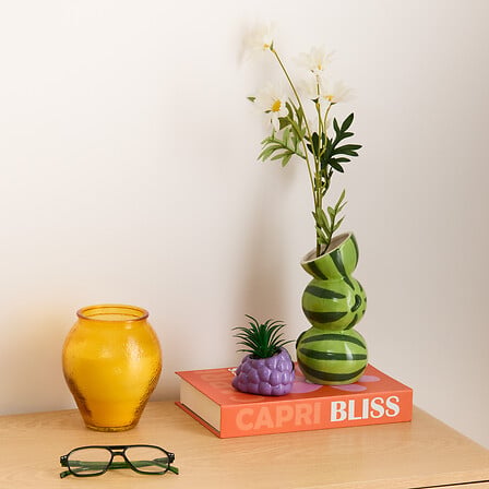 Vază decorativă Atmosphera Kian, H.37cm, Coral