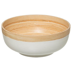 Купа за салата 5five Modern Color, Бамбук, Бяла, 20 cm