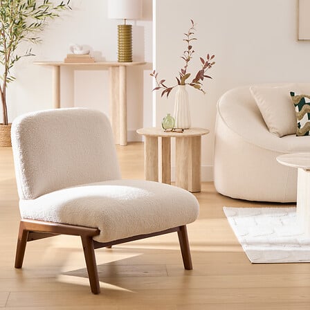 Fotoliu Atmosphera Liora, Boucle, Ivory