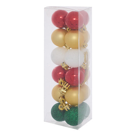 Коледни топки atmosphera Colorama De Noel, Комплект 18 бр., Ø3 cm, Многоцветни