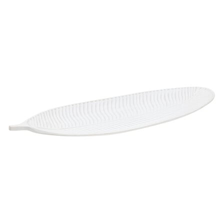 Декоративна табла atmosphera Maïa, Форма листо, 59 cm, Бяла