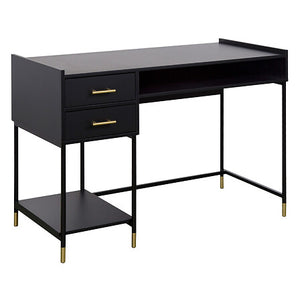 Birou Atmosphera Tedy, 2 sertare, MDF, Negru