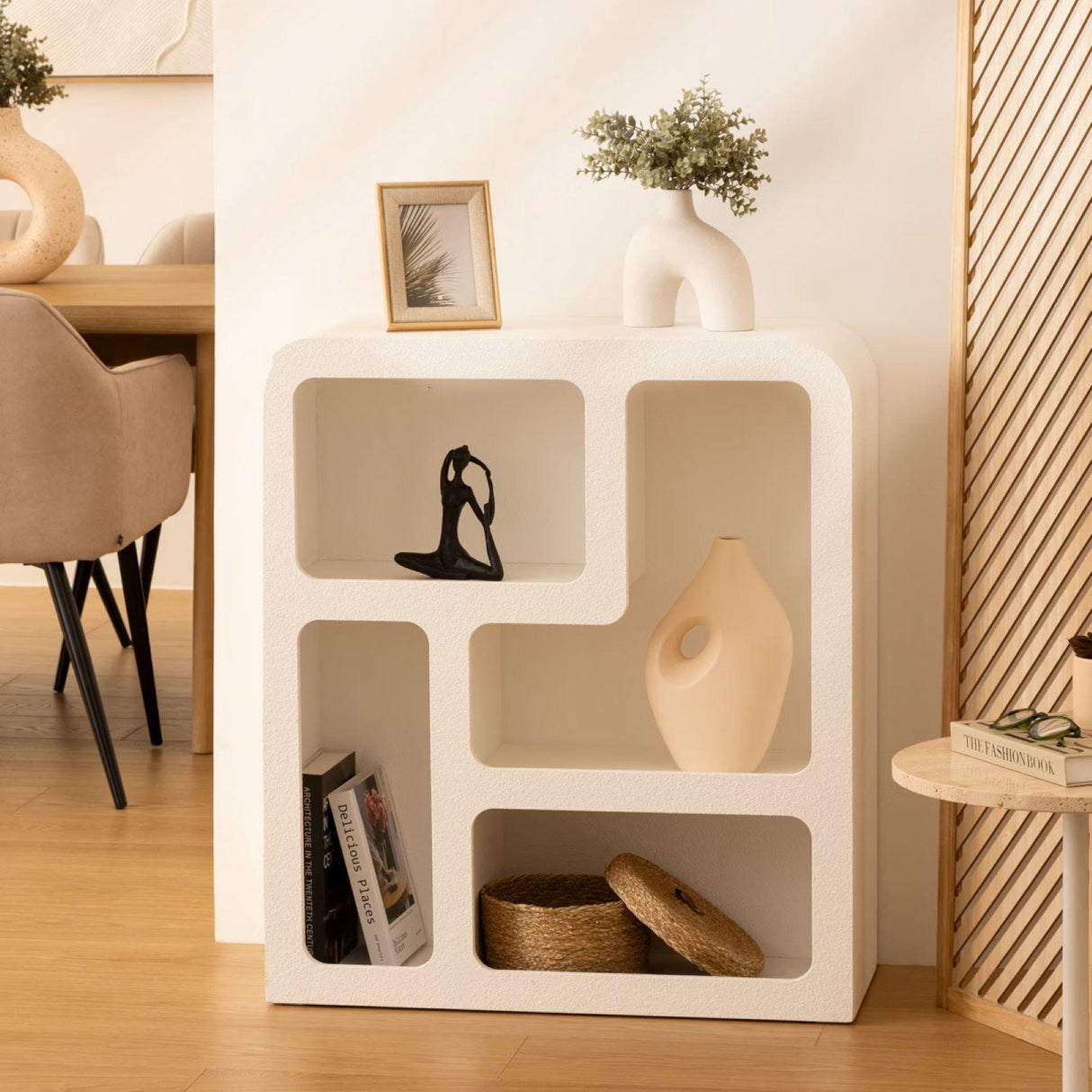 Comodă Atmosphere Soleya, 4 rafturi, MDF, 75x30x85 cm