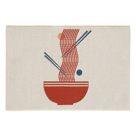 Non slip kitchen rug Nippo 60 x 90 cm white