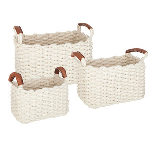 Set coșuri pliabile Atmosphera, 16/17/20cm, bumbac, 3 buc. 