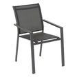 Essentia anthracite graphite stacking aluminium dining chair