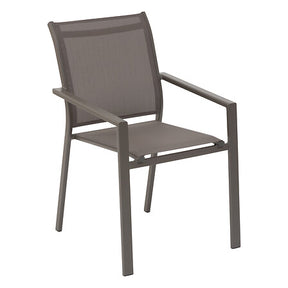 Essentia wenge praline stacking aluminium dining chair