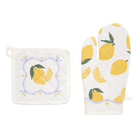 Ръкавица и ръкохватка atmosphera Fruity, Памук, Плодове