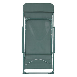 Folda deck chair steel frame ficus green textilene