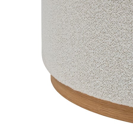 Puf XL Atmosphere Nesky, Boucle, Alb, Ø81 cm