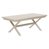 Extendable table Oryon 10 seats automatic extension glass clay