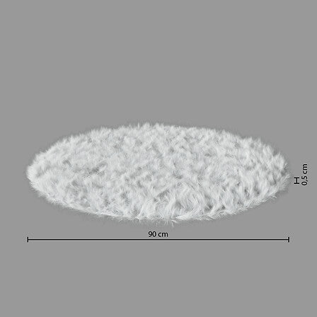Covor pentru copii Atmosphera Blană, Alb, 90 cm